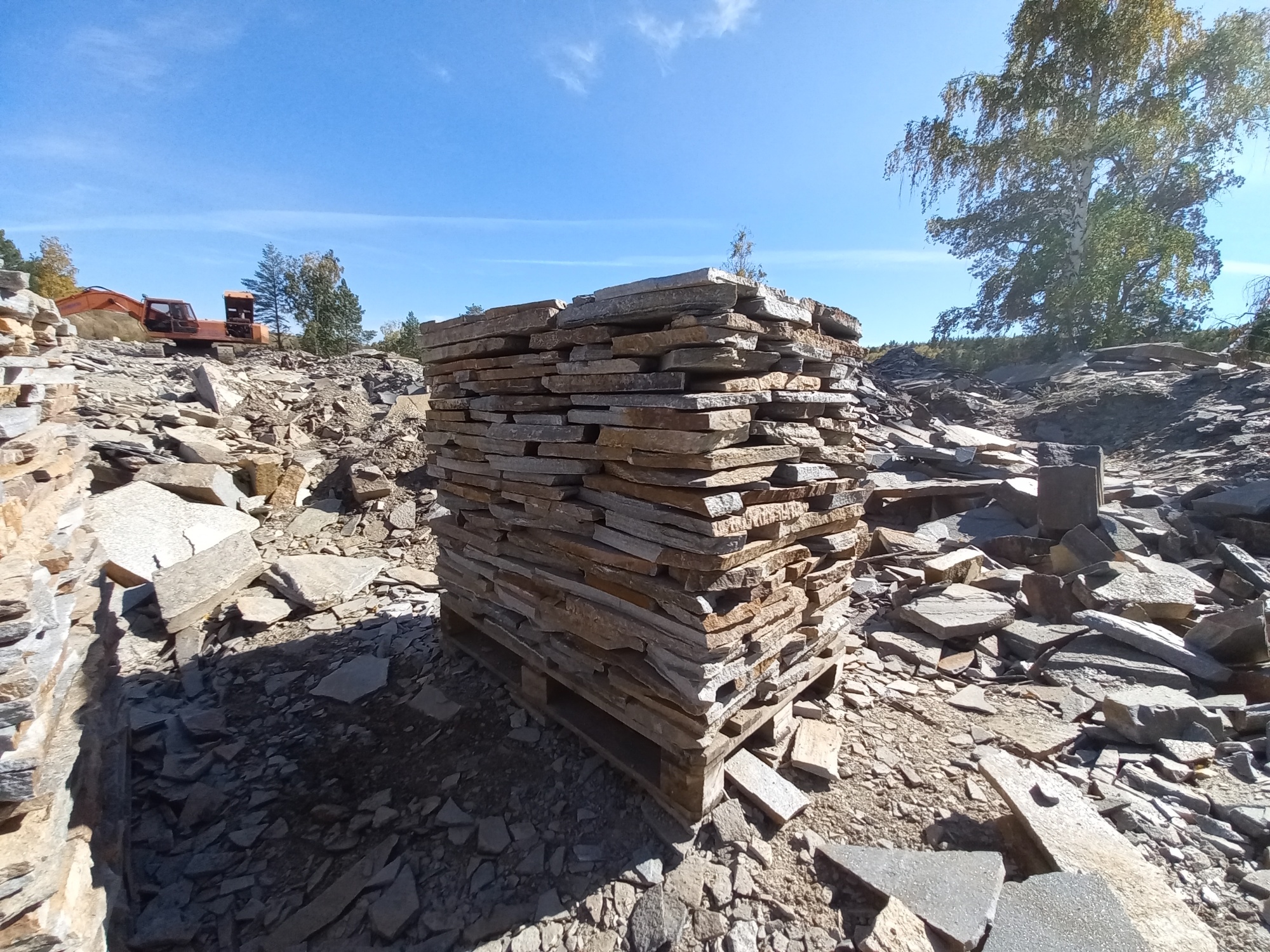 Плитняк златолит серебристый для мощения на бетон купить в Юрюзани