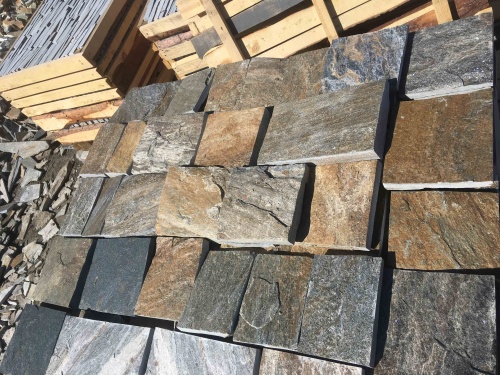 Плитка пилёная златолит Уральский для цоколя, отмостки купить в Юрюзани