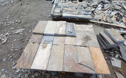 Плитка пилёная златолит Уральский для цоколя, отмостки купить в Юрюзани