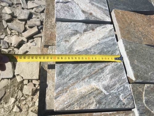 Плитка пилёная златолит Уральский для цоколя, отмостки купить в Юрюзани